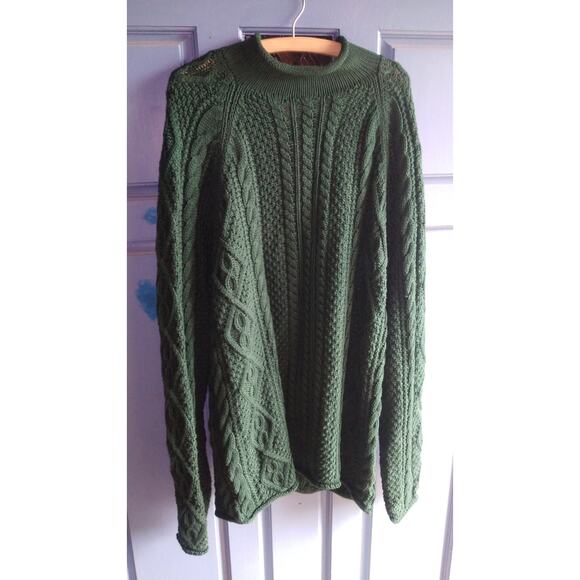 J. Crew Cable Knit Forest Green Sweater Dress. New Xlarge - Picture 1 of 1